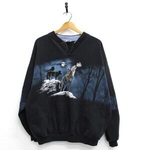 Vintage Art Unlimited Wolf Sweatshirt 2XL XXL